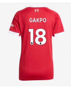 Liverpool Cody Gakpo #18 Maglia Gara Casa Repliche 2025-26 Donna Maniche Corte